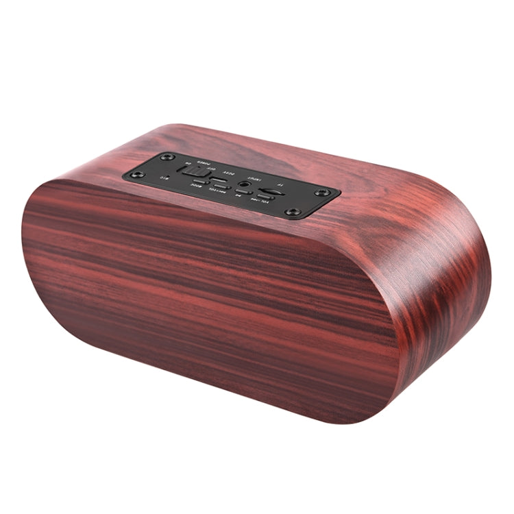 Coluna Bluetooth 4.2 Clássica de Madeira com Duas Trompas Q8, Q8 (Textura Madeira Vermelha), Q8 (Textura Nogueira)