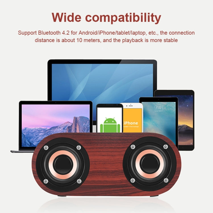Coluna Bluetooth 4.2 Clássica de Madeira com Duas Trompas Q8, Q8 (Textura Madeira Vermelha), Q8 (Textura Nogueira)