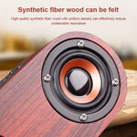 Coluna Bluetooth 4.2 Clássica de Madeira com Duas Trompas Q8, Q8 (Textura Madeira Vermelha), Q8 (Textura Nogueira)