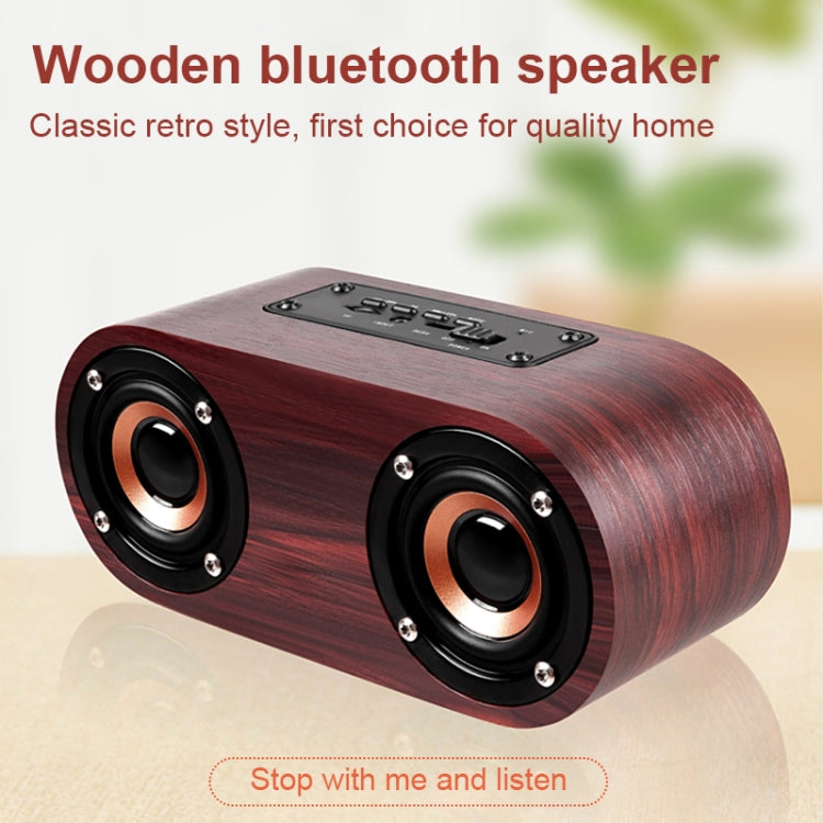 Coluna Bluetooth 4.2 Clássica de Madeira com Duas Trompas Q8, Q8 (Textura Madeira Vermelha), Q8 (Textura Nogueira)