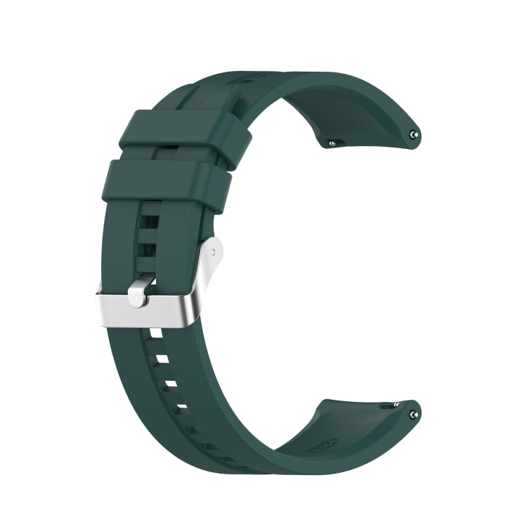 Silicone Replacement Strap Watchband with Silver Steel Buckle, For Xiaomi Watch Color Sport, For TicWatch Pro 3