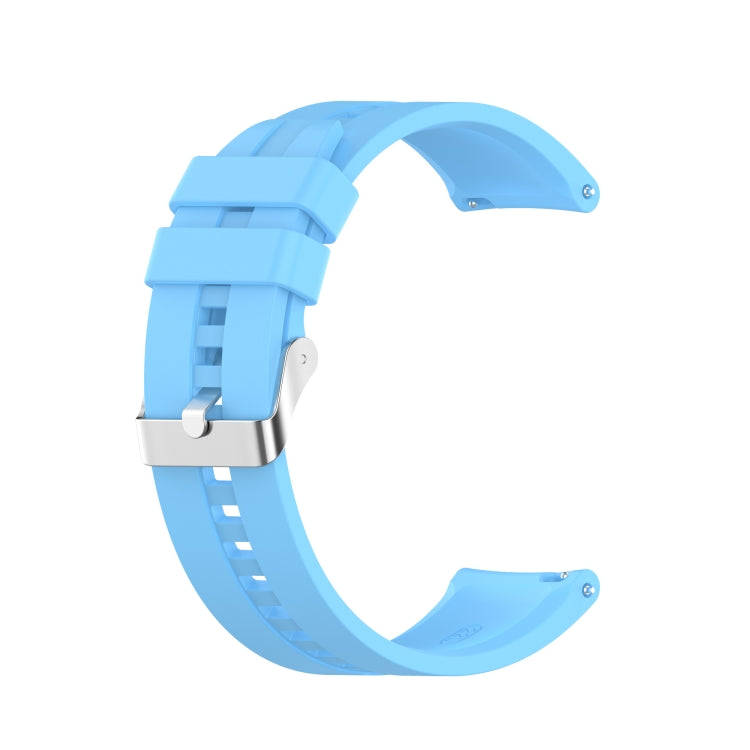 Silicone Replacement Strap Watchband with Silver Steel Buckle, For Xiaomi Watch Color Sport, For TicWatch Pro 3