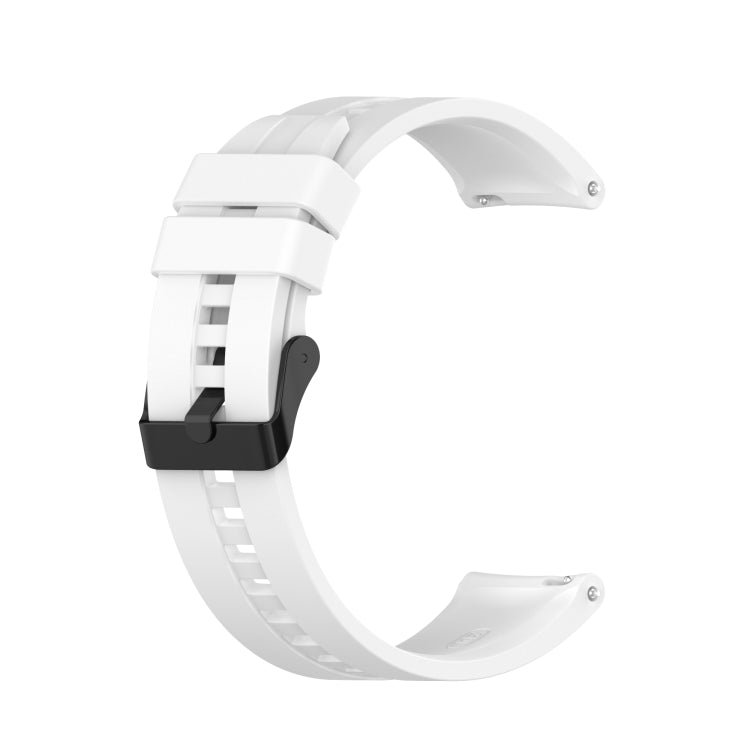 For Huawei Watch GT 2 42mm Silicone Replacement Wrist Strap Watchband, with Black Buckle, with Silver Buckle