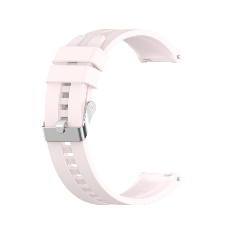 For Huawei Watch GT 2 42mm Silicone Replacement Wrist Strap Watchband, with Black Buckle, with Silver Buckle