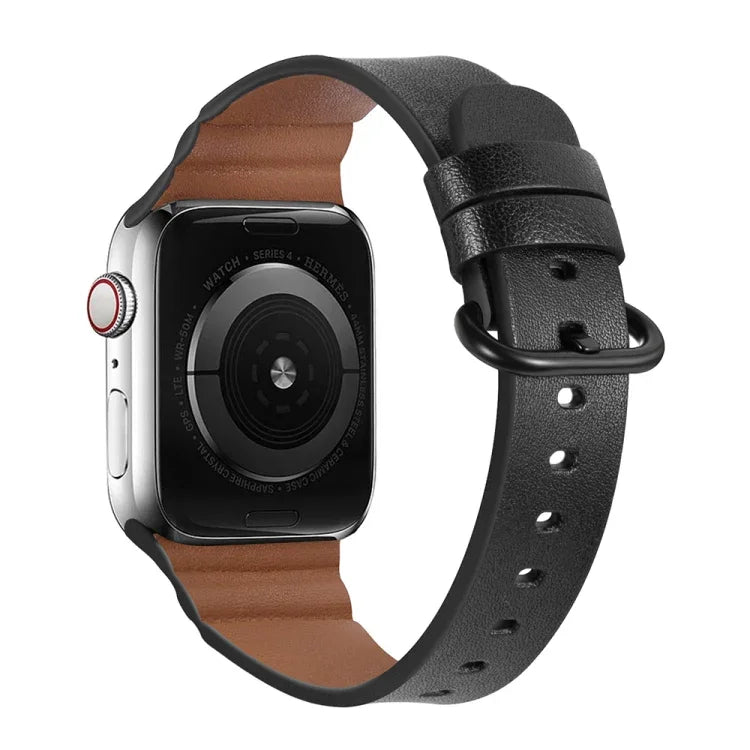 Correias de relógio de couro genuíno de substituição, para Apple Watch Series 7 45mm / 6 & SE & 5 & 4 44mm / 3 & 2 & 1 42mm, para Apple Watch Series 7 41mm / 6 & SE & 5 & 4 40mm / 3 & 2 & 1 38mm