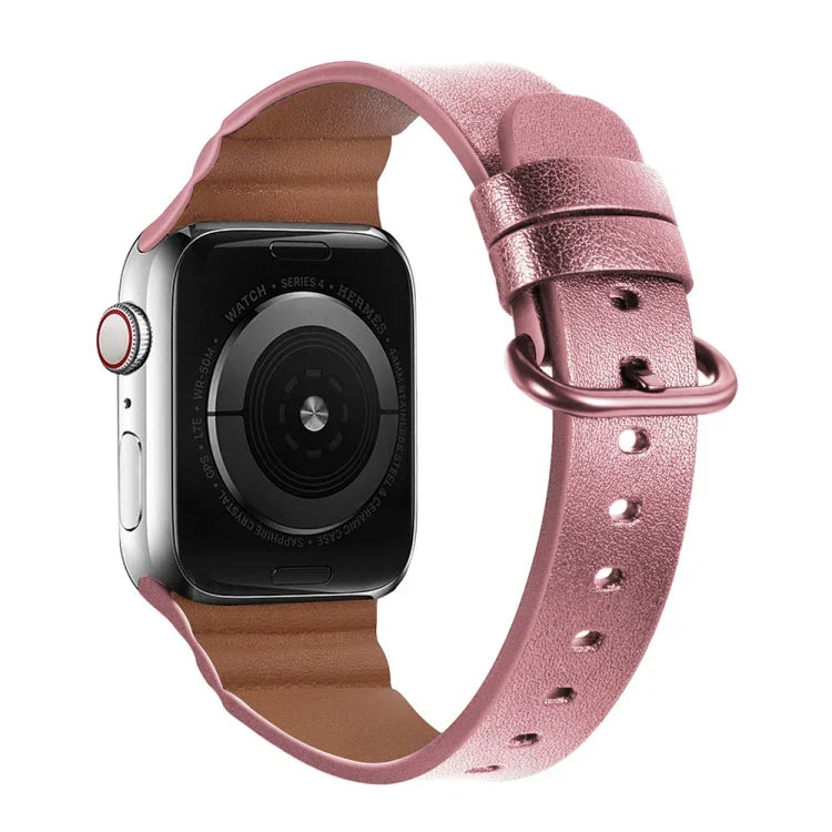 Replacement Genuine Leather Watchbands, For Apple Watch Series 7 45mm / 6 & SE & 5 & 4 44mm / 3 & 2 & 1 42mm, For Apple Watch Series 7 41mm / 6 & SE & 5 & 4 40mm / 3 & 2 & 1 38mm