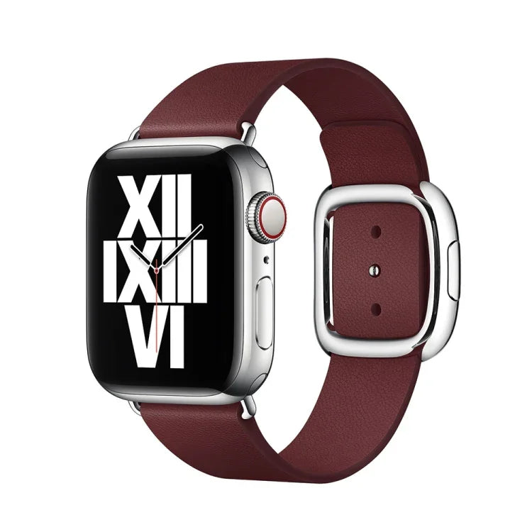 Correia de relógio em couro estilo moderno para Apple Watch 49mm / 46mm / 45mm / 44mm / 42mm, para Apple Watch 49mm / 46mm / 45mm / 44mm / 42mm, para Apple Watch Ultra 49mm / Series 8&7 45mm / SE 2&6&SE&5&4 44mm / 3&2&1 42mm