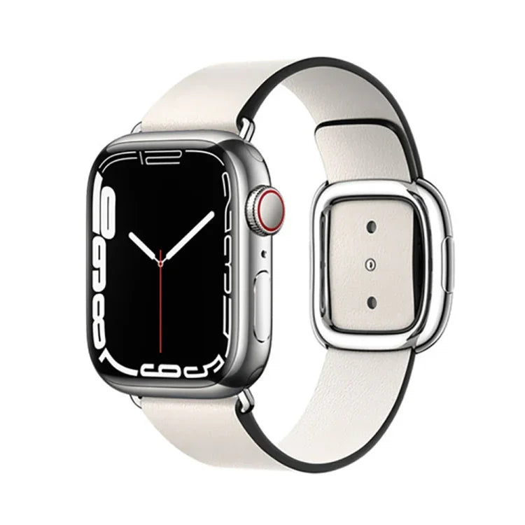 Correia de relógio em couro estilo moderno para Apple Watch 49mm / 46mm / 45mm / 44mm / 42mm, para Apple Watch 49mm / 46mm / 45mm / 44mm / 42mm, para Apple Watch Ultra 49mm / Series 8&7 45mm / SE 2&6&SE&5&4 44mm / 3&2&1 42mm