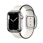 Correia de relógio em couro estilo moderno para Apple Watch 49mm / 46mm / 45mm / 44mm / 42mm, para Apple Watch 49mm / 46mm / 45mm / 44mm / 42mm, para Apple Watch Ultra 49mm / Series 8&7 45mm / SE 2&6&SE&5&4 44mm / 3&2&1 42mm