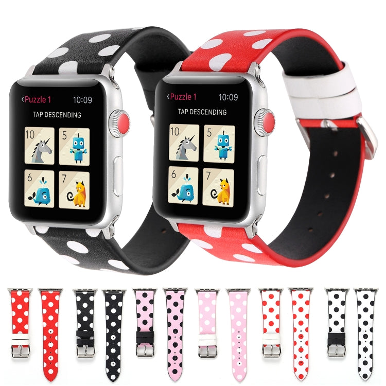 Correia de relógio da série Fashion Dot para Apple Watch Series 6 & SE & 5 & 4 40mm / 3 & 2 & 1 38mm, Para Apple Watch Series 7 41mm / 6 & SE & 5 & 4 40mm / 3 & 2 & 1 38mm, Para Apple Watch Series 8&7 41mm / SE 2&6&SE&5&4 40mm / 3&2&1 38mm