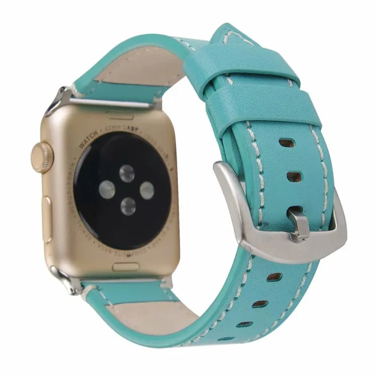 Correia de relógio em pele genuína de bezerro para Apple Watch Series 6 & SE & 5 & 4 40mm / 3 & 2 & 1 38mm, Para Apple Watch Series 7 41mm / 6 & SE & 5 & 4 40mm / 3 & 2 & 1 38mm