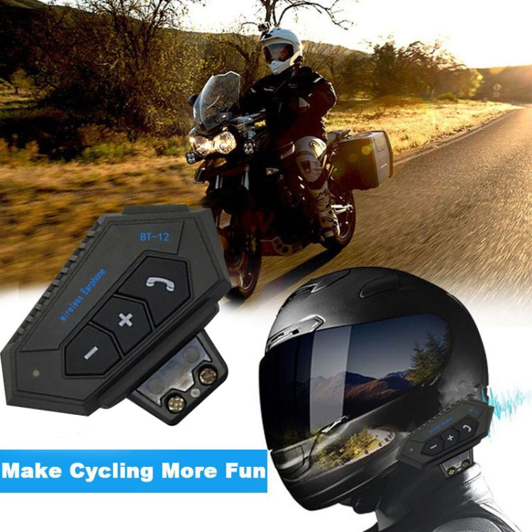 Auricular Bluetooth para Capacete de Motocicleta BT12, Intercomunicador Bluetooth para Motocicleta, BT12