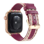 Correia de relógio em pele étnica para Apple Watch Series 6 & SE & 5 & 4 44mm / 3 & 2 & 1 42mm, Para Apple Watch Series 7 45mm / 6 & SE & 5 & 4 44mm / 3 & 2 & 1 42mm