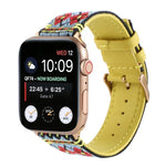 Correia de relógio em pele étnica para Apple Watch Series 6 & SE & 5 & 4 44mm / 3 & 2 & 1 42mm, Para Apple Watch Series 7 45mm / 6 & SE & 5 & 4 44mm / 3 & 2 & 1 42mm
