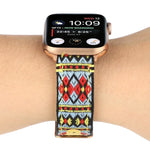 Correia de relógio em pele étnica para Apple Watch Series 6 & SE & 5 & 4 44mm / 3 & 2 & 1 42mm, Para Apple Watch Series 7 45mm / 6 & SE & 5 & 4 44mm / 3 & 2 & 1 42mm
