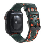 Correia de relógio em pele étnica para Apple Watch Series 6 & SE & 5 & 4 44mm / 3 & 2 & 1 42mm, Para Apple Watch Series 7 45mm / 6 & SE & 5 & 4 44mm / 3 & 2 & 1 42mm