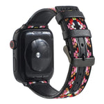 Correia de relógio em pele étnica para Apple Watch Series 6 & SE & 5 & 4 44mm / 3 & 2 & 1 42mm, Para Apple Watch Series 7 45mm / 6 & SE & 5 & 4 44mm / 3 & 2 & 1 42mm