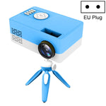Projetor LED doméstico mini J15 1920 x 1080P HD com suporte para tripé, AV / HDMI x 1 / USB x1 / TF x 1, ficha UE, ficha EUA, ficha Reino Unido, ficha AU