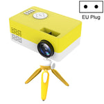 Projetor LED doméstico mini J15 1920 x 1080P HD com suporte para tripé, AV / HDMI x 1 / USB x1 / TF x 1, ficha UE, ficha EUA, ficha Reino Unido, ficha AU