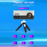 Projetor LED doméstico mini J15 1920 x 1080P HD com suporte para tripé, AV / HDMI x 1 / USB x1 / TF x 1, ficha UE, ficha EUA, ficha Reino Unido, ficha AU