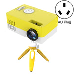 Projetor LED doméstico mini J15 1920 x 1080P HD com suporte para tripé, AV / HDMI x 1 / USB x1 / TF x 1, ficha UE, ficha EUA, ficha Reino Unido, ficha AU
