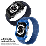 Pulseiras de Substituição Weave com Estrutura Para Apple Watch Series 6 & SE & 5 & 4 44mm / 3 & 2 & 1 42mm, 128mm, 135mm, 140mm, 145mm, 150mm, 155mm, 160mm, 165mm