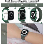Pulseiras de Substituição Weave com Estrutura Para Apple Watch Series 6 & SE & 5 & 4 44mm / 3 & 2 & 1 42mm, 128mm, 135mm, 140mm, 145mm, 150mm, 155mm, 160mm, 165mm