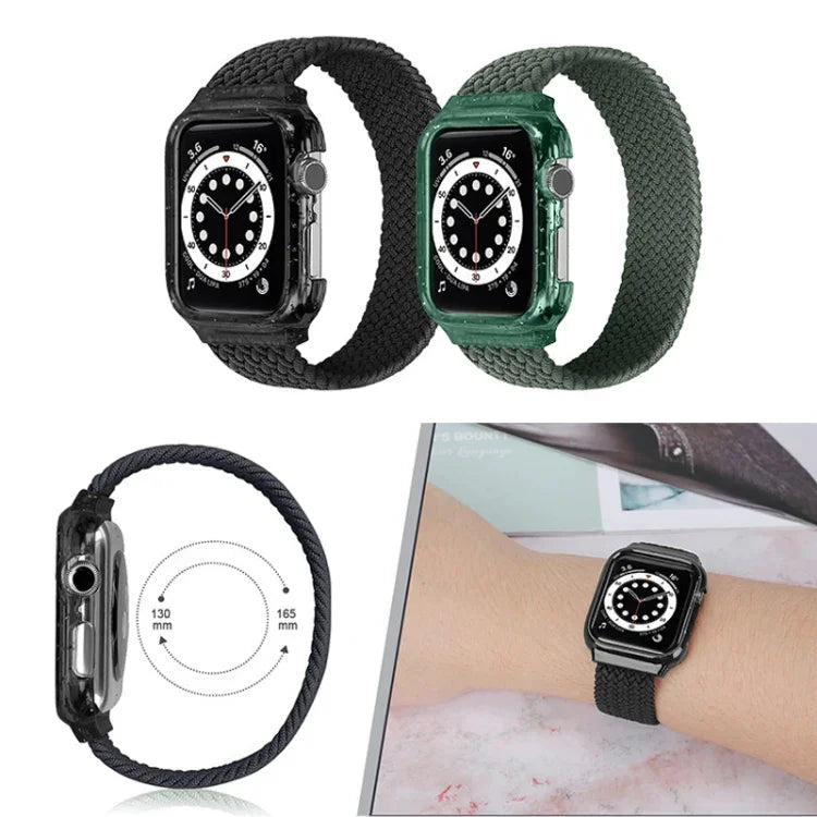 Pulseiras de Substituição Weave com Estrutura Para Apple Watch Series 6 & SE & 5 & 4 44mm / 3 & 2 & 1 42mm, 128mm, 135mm, 140mm, 145mm, 150mm, 155mm, 160mm, 165mm