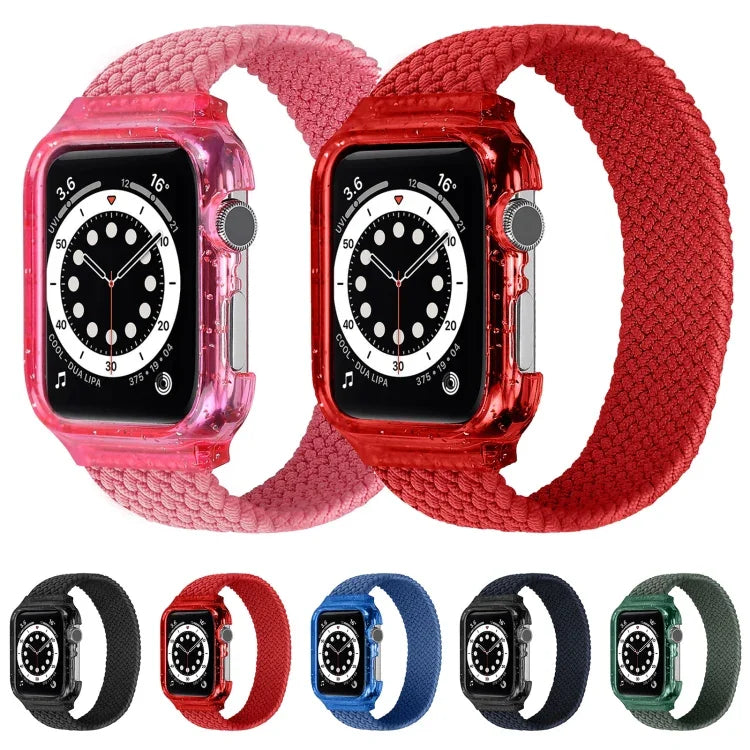 Pulseiras de Substituição Weave com Estrutura Para Apple Watch Series 6 & SE & 5 & 4 44mm / 3 & 2 & 1 42mm, 128mm, 135mm, 140mm, 145mm, 150mm, 155mm, 160mm, 165mm