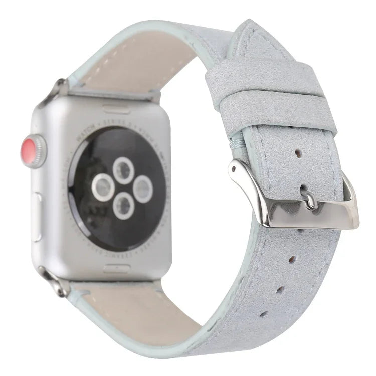 Pulseira em Pele Genuína Fosca Para Apple Watch Series 6 & SE & 5 & 4 40mm / 3 & 2 & 1 38mm, Para Apple Watch Series 7 41mm / 6 & SE & 5 & 4 40mm / 3 & 2 & 1 38mm