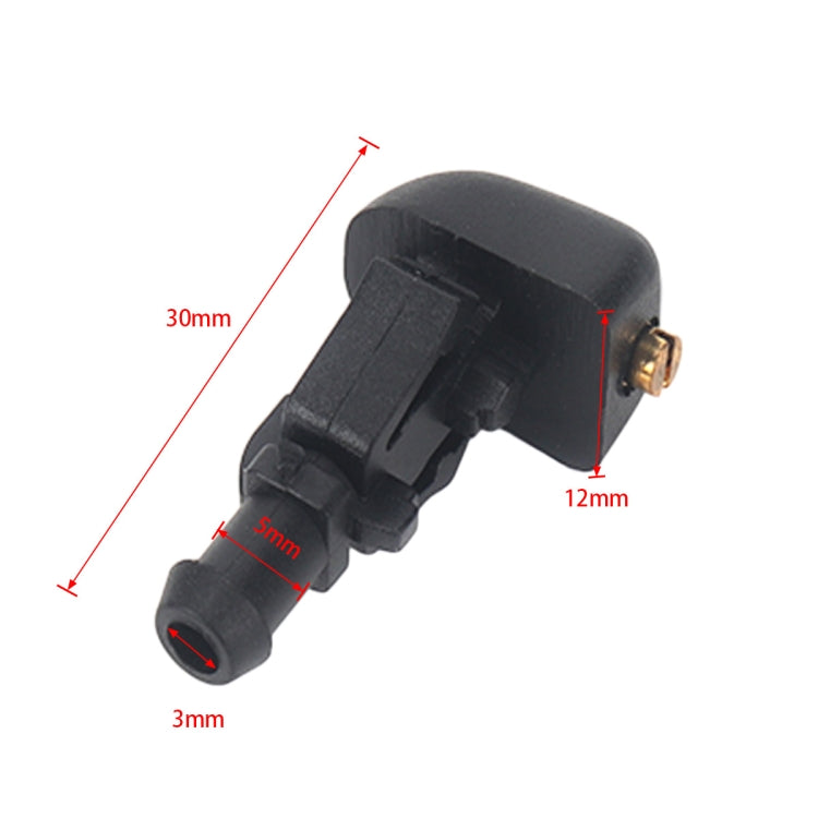 2 PCS Front Windshield Washer Wiper Jet Water Spray Nozzle + Hose Connector Set 3W7Z17603AA for Ford F-150, For Ford F-150 + Hose