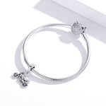 Pendente de Motocicleta em Prata Esterlina S925 para DIY Pulseira Colar Acessórios, Motocicleta