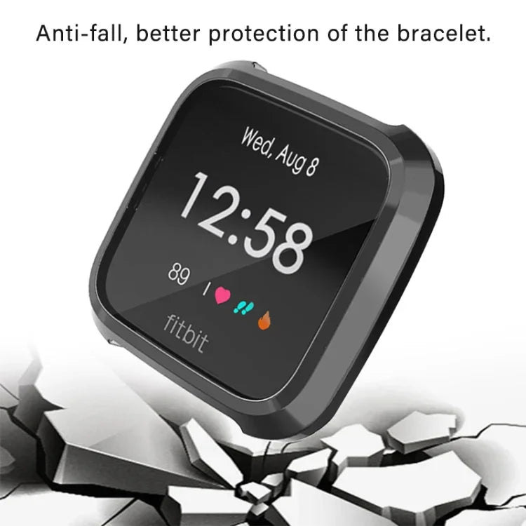 Capa Protetora de TPU com Revestimento de Cobertura Total para Fitbit Versa Lite Smart Watch