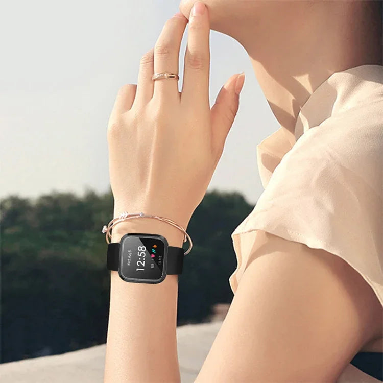 Capa Protetora de TPU com Revestimento de Cobertura Total para Fitbit Versa Lite Smart Watch