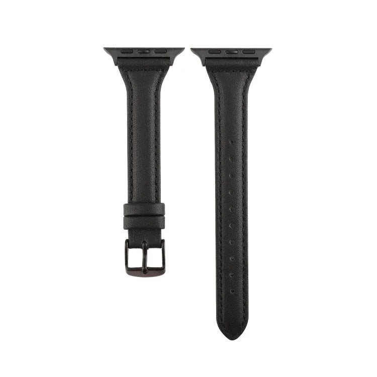Correia de Pele Genuína com Textura Crazy Horse, Para Apple Watch Series 7 41mm / 6 & SE & 5 & 4 40mm / 3 & 2 & 1 38mm, Para Apple Watch Series 8&7 41mm / SE 2&6&SE&5&4 40mm / 3&2&1 38mm