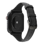 Correia de Pele Genuína com Textura Crazy Horse, Para Apple Watch Series 7 41mm / 6 & SE & 5 & 4 40mm / 3 & 2 & 1 38mm, Para Apple Watch Series 8&7 41mm / SE 2&6&SE&5&4 40mm / 3&2&1 38mm