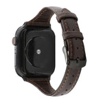 Correia de Pele Genuína com Textura Crazy Horse, Para Apple Watch Series 7 41mm / 6 & SE & 5 & 4 40mm / 3 & 2 & 1 38mm, Para Apple Watch Series 8&7 41mm / SE 2&6&SE&5&4 40mm / 3&2&1 38mm