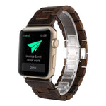 Wooden Replacement Wrist Strap Watchband, For Apple Watch Series 7  41mm / & 6 & SE & 5 & 4 40mm, For Apple Watch Series  7  45mm / & 6 & SE & 5 & 4 44mm