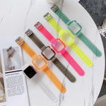 Correia de Relógio Transparente TPU Cor Doce para Apple Watch Series 6 & SE & 5 & 4 40mm, Para Apple Watch Series 7  41mm / & 6 & SE & 5 & 4 40mm