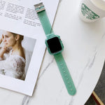 Pulseira Transparente de TPU Cor Doce para Apple Watch Series 6 & SE & 5 & 4 44mm, Para Apple Watch Series 7 45mm / & 6 & SE & 5 & 4 44mm