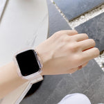 Pulseira Transparente de TPU Cor Doce para Apple Watch Series 6 & SE & 5 & 4 44mm, Para Apple Watch Series 7 45mm / & 6 & SE & 5 & 4 44mm
