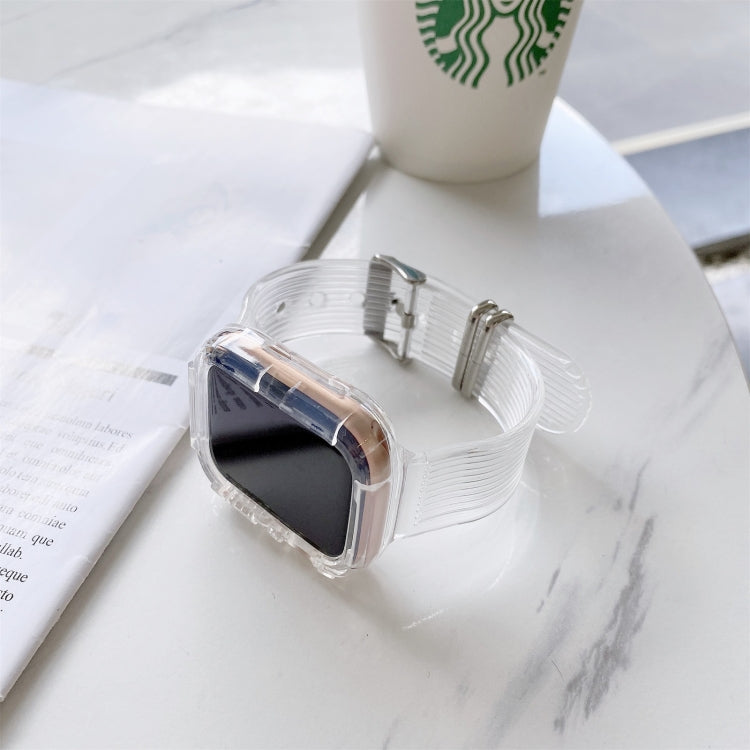 Pulseira Transparente de TPU Cor Doce para Apple Watch Series 6 & SE & 5 & 4 44mm, Para Apple Watch Series 7 45mm / & 6 & SE & 5 & 4 44mm