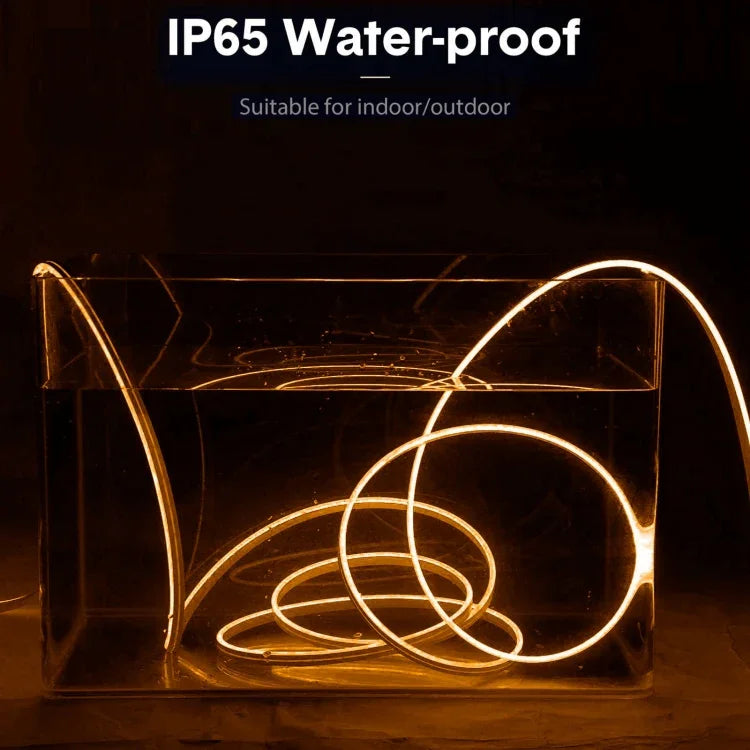 CJ-1206 12V 6A 5m Tira LED Neon de Silicone Impermeável IP65, Ficha US