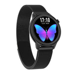 Relógio inteligente feminino F80 com ecrã TFT a cores de 1,3 polegadas, impermeável IP68, Suporta monitorização da temperatura corporal / monitorização da pressão arterial / lembrete do ciclo menstrual
