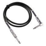 Cabo de Áudio para Guitarra Elétrica TC048SL Plugue 6,35mm Reto para Cotovelo, 1,8m, 3m, 6m, 10m