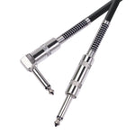 Cabo de Áudio para Guitarra Elétrica TC048SL Plugue 6,35mm Reto para Cotovelo, 1,8m, 3m, 6m, 10m