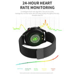 Relógio inteligente M98 com ecrã IPS a cores de 1,28 polegadas, impermeável IP67, Suporta monitorização do sono / monitorização da frequência cardíaca / chamadas Bluetooth, Estilo: pulseira de couro, pulseira de couro (Prateado), pulseira de couro (Preto)
