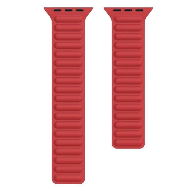 Pulseira de Corrente Magnética de Silicone para Apple Watch Series 6 & SE & 5 & 4 44mm / 3 & 2 & 1 42mm, Para Apple Watch Series 7 45mm / 6 & SE & 5 & 4 44mm / 3 & 2 & 1 42mm