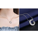 Colar com Pendente do Alfabeto Inglês em Prata Esterlina S925 para Mulher, C, H, K, M