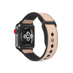 Pulseira de TPU com Couro Colado para Apple Watch Series 6 & SE & 5 & 4 40mm / 3 & 2 & 1 38mm